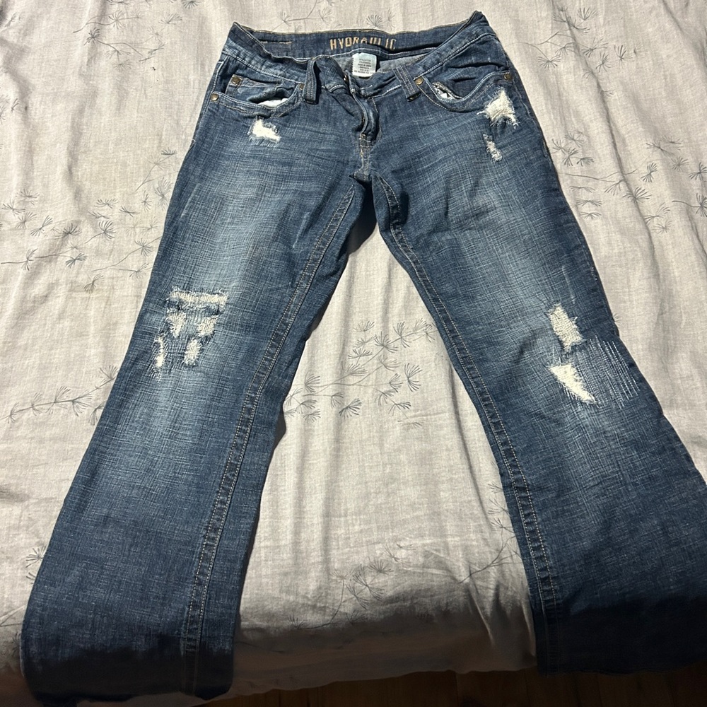 Hydraulic Blue Flare & Wide Leg Jeans